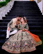 Load image into Gallery viewer, Noman & Bhaiya - Mehndi Green | NB- Gre-508