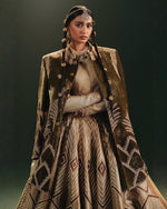 Load image into Gallery viewer, Mohsin Naveed Ranjha – Brown silk | MNR-Bs-218