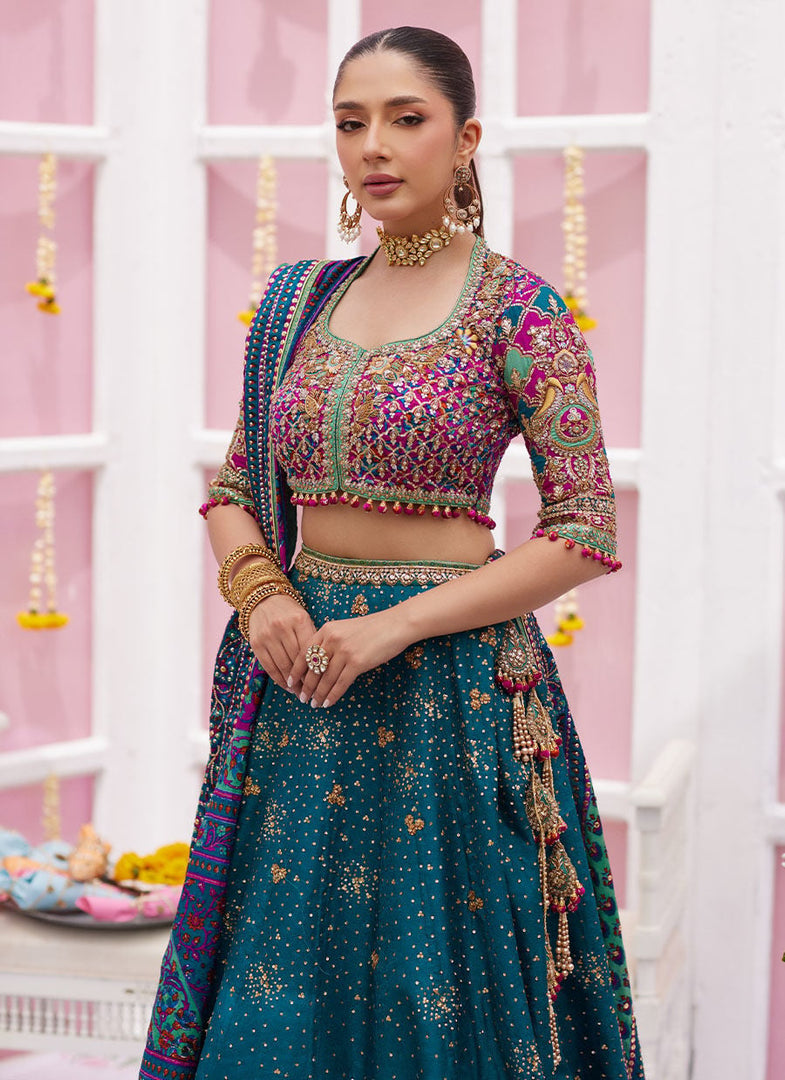 Farah Talib Aziz- Ayelina Teal Lehnga Choli | FTA-AT-090