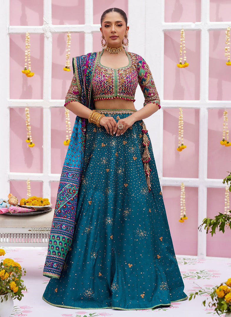 Farah Talib Aziz- Ayelina Teal Lehnga Choli | FTA-AT-090