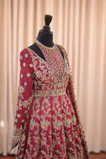 Load image into Gallery viewer, Ahmad Sultan – New Lehenga Choli Deep Red | AS-Lcr-070
