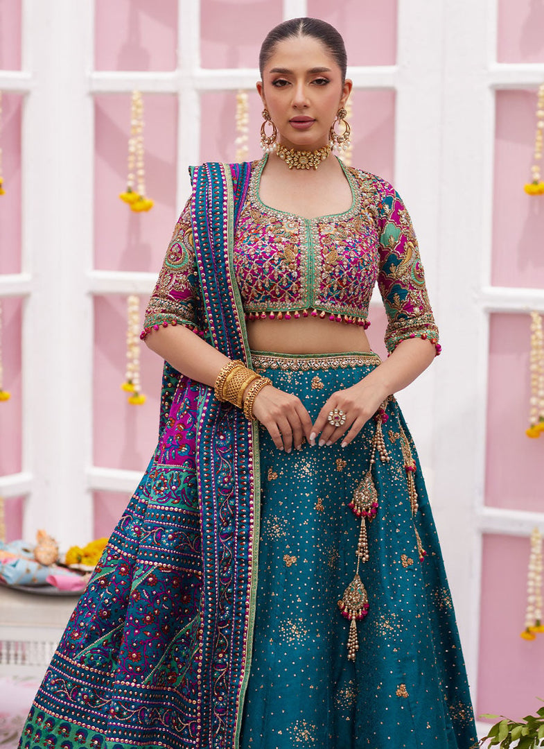 Farah Talib Aziz- Ayelina Teal Lehnga Choli | FTA-AT-090