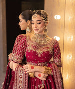 Load image into Gallery viewer, Mohsin Naveed Ranjha – Red Lehngha Choli | MNR-Rlc-048