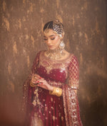 Load image into Gallery viewer, Mohsin Naveed Ranjha – Red Lehngha Choli | MNR-Rlc-048
