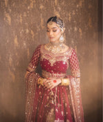 Load image into Gallery viewer, Mohsin Naveed Ranjha – Red Lehngha Choli | MNR-Rlc-048