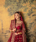 Load image into Gallery viewer, Mohsin Naveed Ranjha – Red Lehngha Choli | MNR-Rlc-048