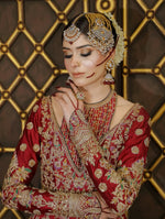 Load image into Gallery viewer, Ahmad Sultan – New Lehenga Choli Deep Red | AS-Lcr-070