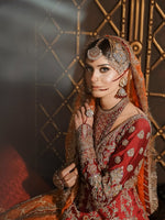 Load image into Gallery viewer, Ahmad Sultan – New Lehenga Choli Deep Red | AS-Lcr-070