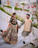 Load image into Gallery viewer, Noman &amp; Bhaiya - Mehndi Green | NB- Gre-508