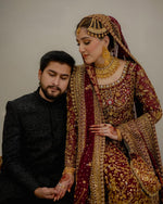 Load image into Gallery viewer, Haris Shakeel – Bridal with Heavy Dupatta | HS-Bhd-049