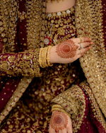 Load image into Gallery viewer, Haris Shakeel – Bridal with Heavy Dupatta | HS-Bhd-049